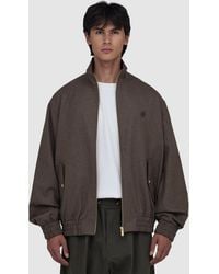 Drole de Monsieur - Embroidered Flannel Track Jacket (Light - Lyst
