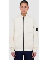 Stone Island - Cotton Fleece Pocket Zip Cardigan (Ivory - Lyst