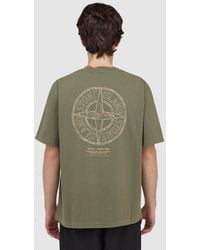 Stone Island - Stone Print T-Shirt (Military - Lyst