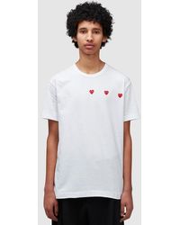 COMME DES GARÇONS PLAY - Horizontal Hearts T-shirt - Lyst