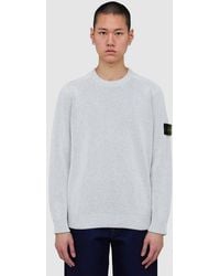 Stone Island - Plated Rib Boucle Sweater (Melange Pearl - Lyst