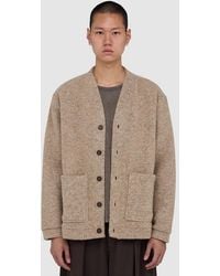 Universal Works - Wool Fleece Advance Cardigan (Fawn - Lyst