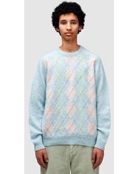 Noah - Pastel Argyle Shetland Sweater - Lyst