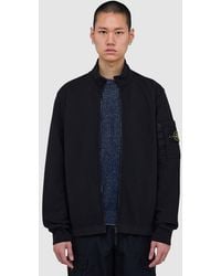 Stone Island - Cotton Fleece Pocket Zip Cardigan - Lyst