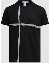 Comme des Garçons Cross Body T-shirt - Black