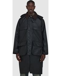 Barbour - X A.P.C Sugarlump Bedale Long Waxed Jacket (Dark Sage - Lyst