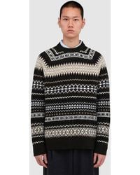 Barbour - Hase Brushed Fair Isle Sweater Ink - Lyst