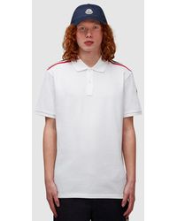 Moncler - Tricolour Stripe Polo Shirt - Lyst