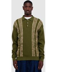 Beams Plus - Knit Polo Born Stripe 14G Shirt - Lyst