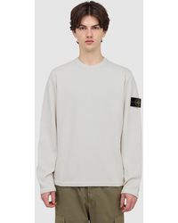 Stone Island - Mesh Stitch Fleece Sweatshirt (Ivory - Lyst