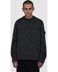 Stone Island - Crewneck Wool Blend Sweater - Lyst