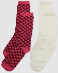 adidas Originals - 2 Pack Check Sock (Craft/Clear - Lyst