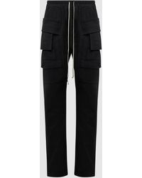 Mens Clothing Trousers Black Slacks and Chinos Casual trousers and trousers Rick Owens Bahaus Zip Cargo Cotton Canvas Pants in Nero Save 23% for Men 