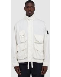 Stone Island - Cotton Nylon Micro Ripstop Garment Dyed Jacket (Ivory - Lyst
