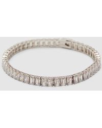 Hatton Labs - Emerald Cut Tennis Bracelet - Lyst