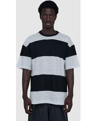 YMC - Triple Wide Stripe T-Shirt /Light - Lyst