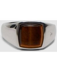 Tom Wood - Tiger Eye Kay Ring (Tiger Eye - Lyst