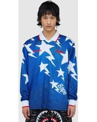 adidas - X Bape Lsl Star Jersey Shirt (Medium Denim - Lyst