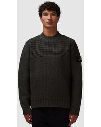 Stone Island - Pure Wool Stitch Knit Sweater (Military - Lyst
