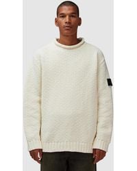 Stone Island - Chenille Mock Neck Sweater (Ivory - Lyst