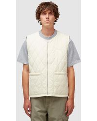 Stussy Diamond Quilted Vest Jacket in Natural for Men | Lyst