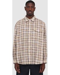 FRIZMWORKS - Uneven Check Shirt - Lyst