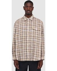 FRIZMWORKS - Uneven Check Shirt - Lyst