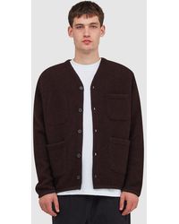 Universal Works - Wool Fleece Cardigan - Lyst