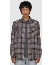 Acne Studios - Flannel Check Button Up Shirt (Multi - Lyst