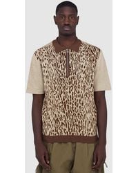 Beams Plus - Half Zip Knit Polo Shirt (Giraffe - Lyst