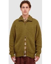 Beams Plus - Popcorn Pattern Cardigan - Lyst