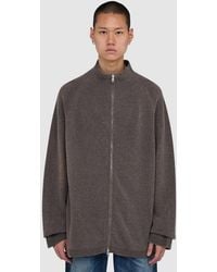 Our Legacy - Line Zip Cardigan (Mud Spray Dye Cherub Wool - Lyst
