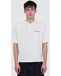 About Blank - Script Polo Shirt (Oat - Lyst