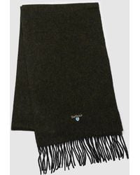 Barbour - Plain Lambswool Scarf (Seaweed - Lyst