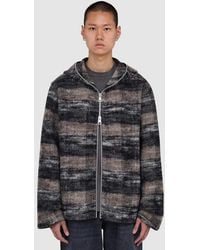Our Legacy - Hairy Wool Zip Hoodie (Night Woods Check Loftu Wool - Lyst