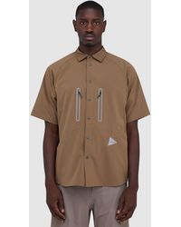 and wander - Tech Shirt (Light Khaki - Lyst
