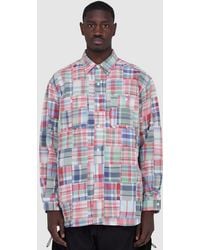 Beams Plus - Work Patchwork Madras Shirt - Lyst