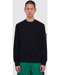 Stone Island - Organic Cotton Waffle Fleece Sweatshirt - Lyst