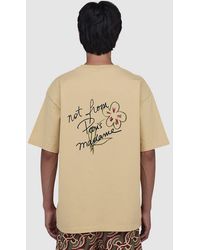 Drole de Monsieur Esquisse Slogan T-Shirt in Yellow for Men | Lyst UK