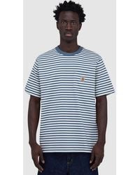 Carhartt - Ezra Pocket T-Shirt (Ezra Stripe, Cozy Wax - Lyst