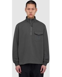 C.P. Company - Diagonal Raised Half Zip Sweatshirt (Gunmetal - Lyst