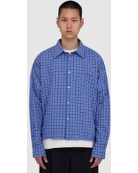 About Blank - Raw Hem Check Shirt - Lyst
