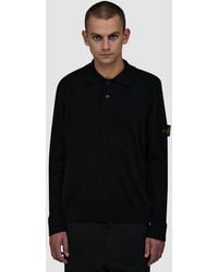 Stone Island - Long Sleeve Polo Shirt - Lyst