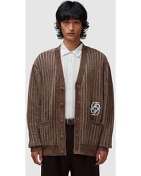 Drole de Monsieur - Monogrammed Cardigan (Kaki - Lyst