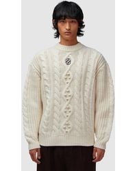 Drole de Monsieur - Torsade Stitch Knit Sweater (Off - Lyst