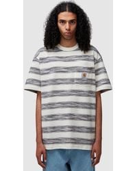 Carhartt - Dodson Pocket T-Shirt (Dodson Stripe Horizontal, Natural - Lyst