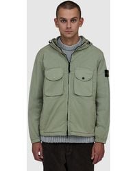 Stone Island - Stretch Organic Cotton Overshirt - Lyst