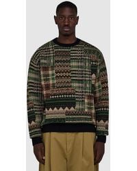 Beams Plus - Crew Mix Jacquard Sweater - Lyst