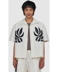 MKI Miyuki-Zoku - Botanical Print Vacation Shirt (Bone - Lyst