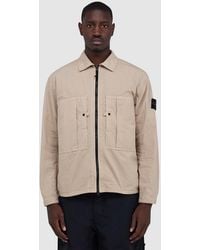 Stone Island - Mercerised Ripstop Overshirt (Desert - Lyst